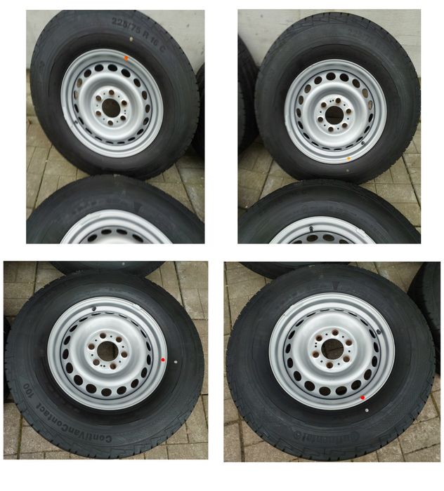 Диски +шини  Нові r16C  225-75  6.5J et54 Continental 2024рік  Усилені