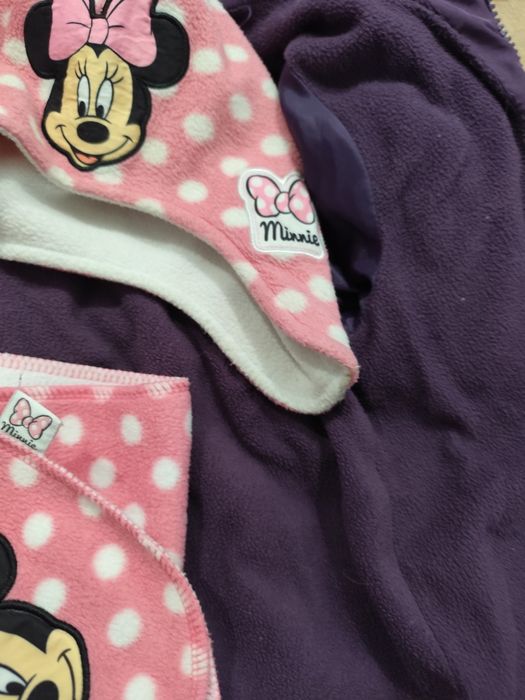 Kurtka zimowa czapka szalik Disney myszka Minnie 104 Pepco
