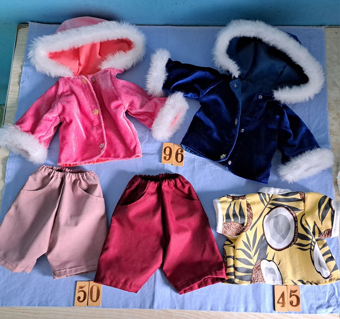 Одежда на куклу СССР, ГДР 42-60 см: юбка, блузка, носки, шорты, брюки