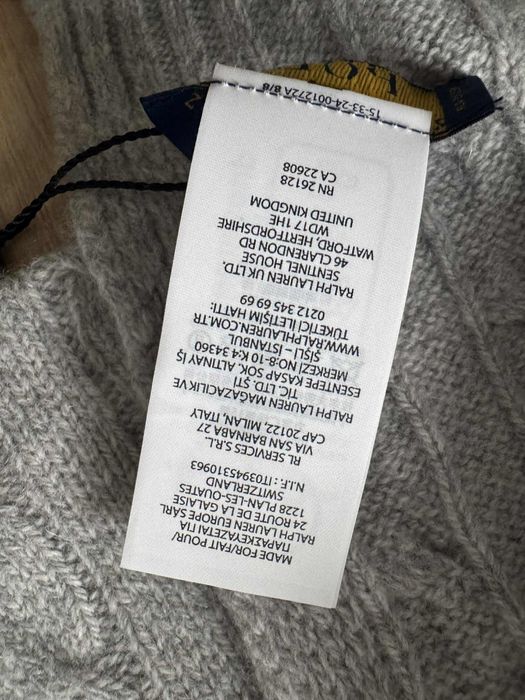 Szalik wełniano kaszmirowy Ralph Lauren