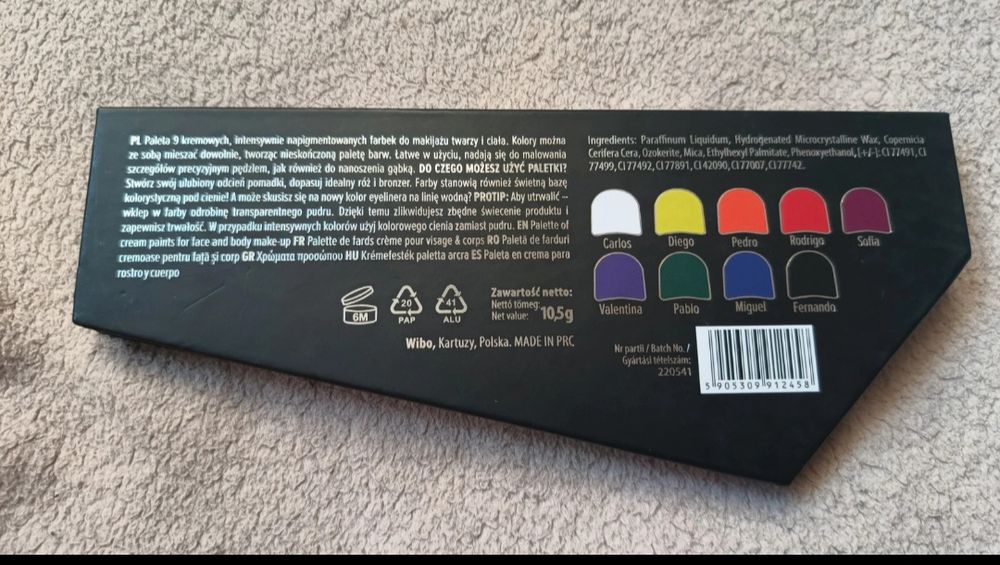 Wibo cienie do oczu +farbki do twarzy na Halloween +bronzer nowe