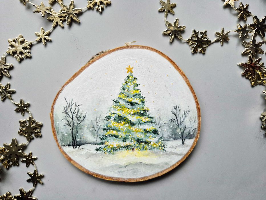 Podkładka z motywem świątecznym - rękodzieło