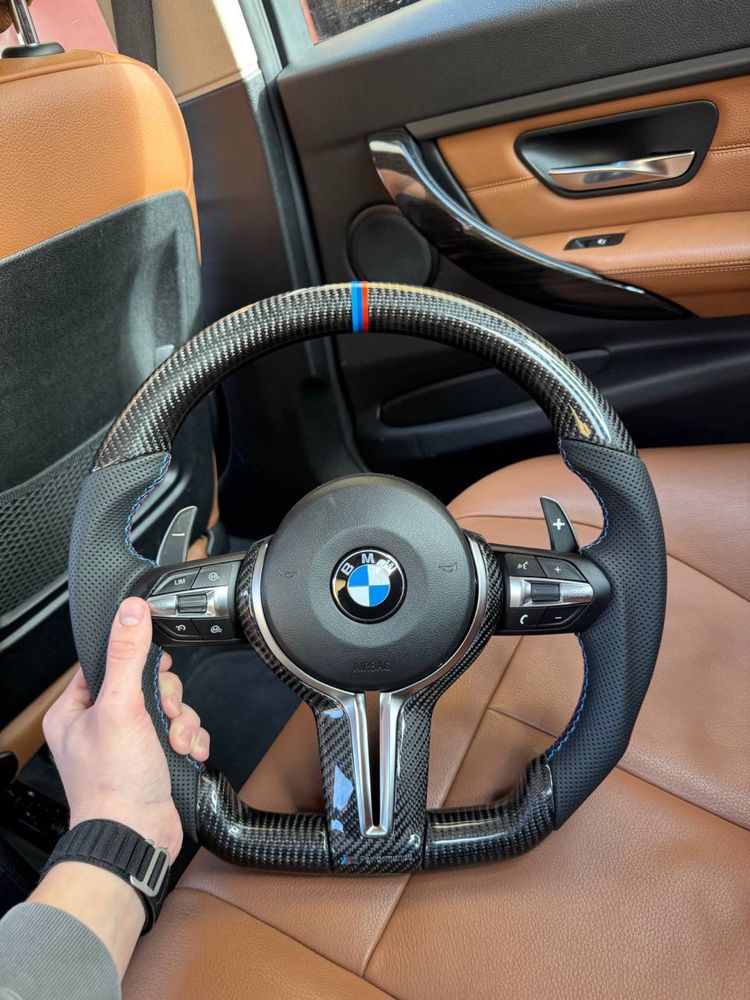 М Руль Карбоновий для BMW F30 F20 F15 F25 F16 F22 F31 F32 F34 кермо