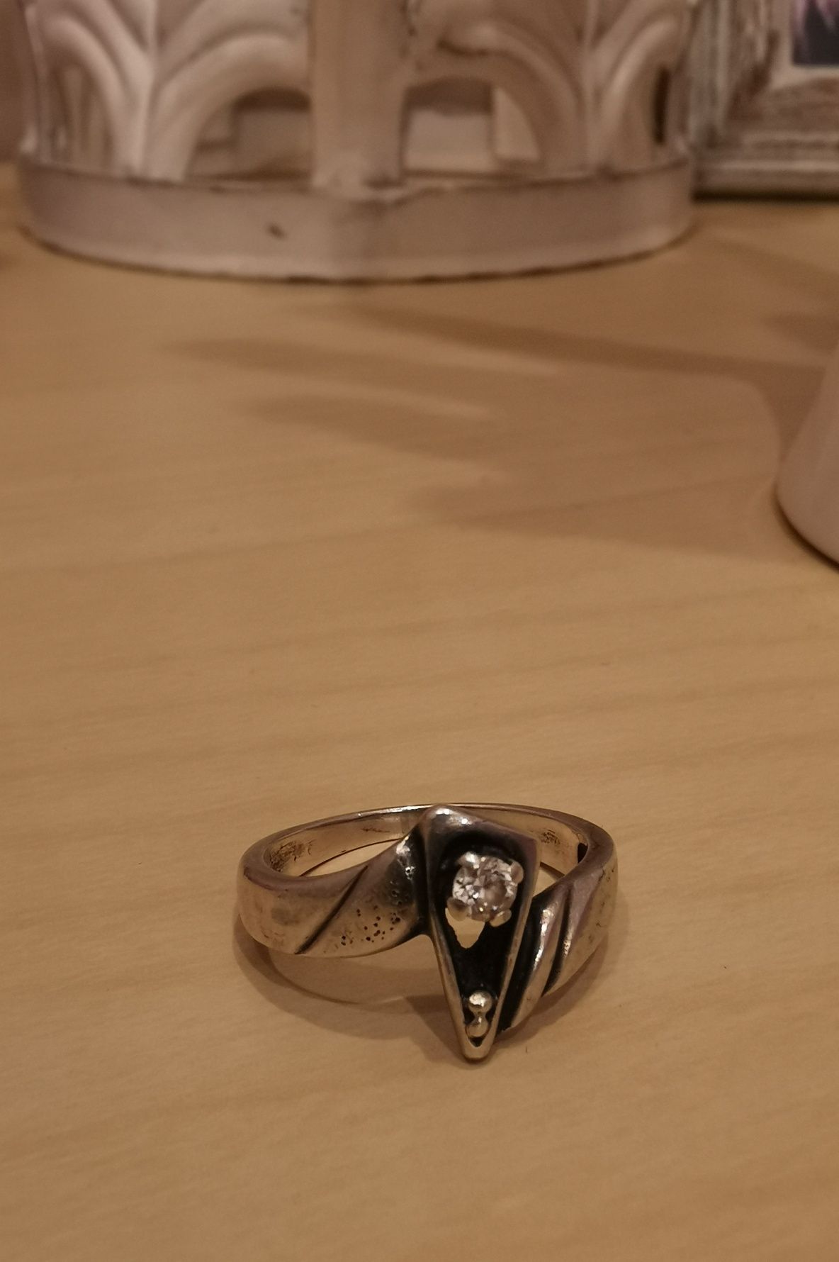 Srebrny pierścionek, praba 925, rozmiar 13