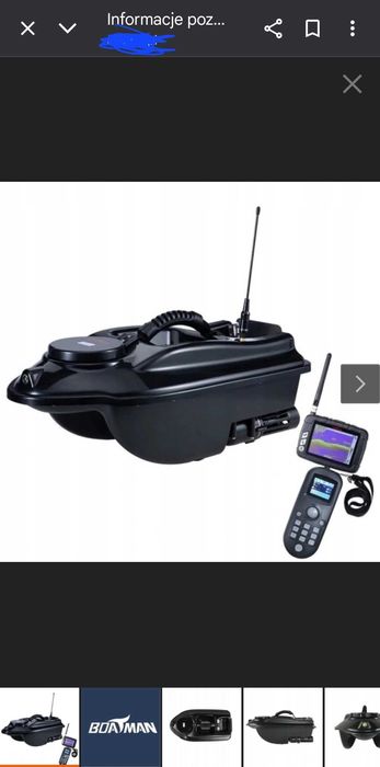 Łodka zanętowa boatman gps+echosonda kupiona w kwietniu. sprawna