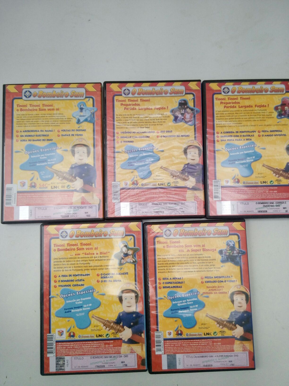 5 DVD: O bombeiro Sam