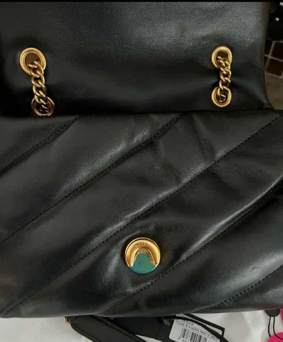 Pinko Love Puff Maxi Quilt Sheep Nappa Black