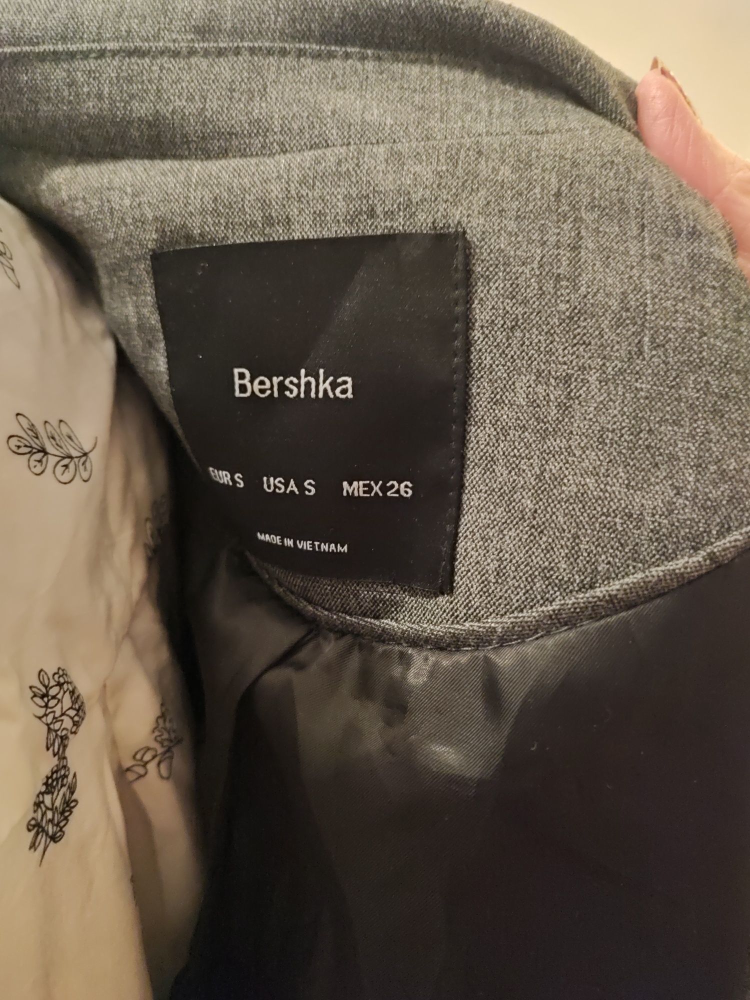 Żakiet damski Bershka rozmiar S ,szary