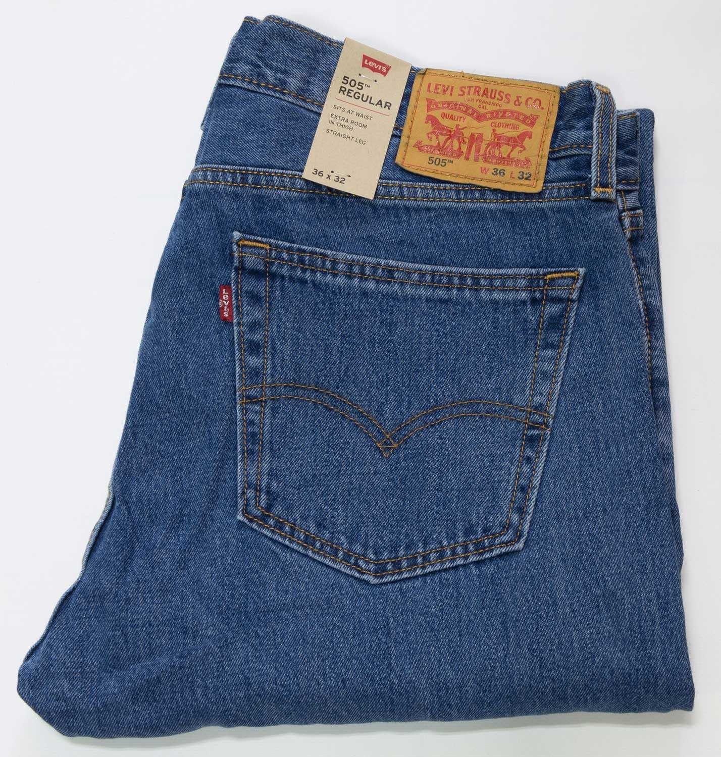 Мужские джинсы Levis 505 Medium Stonewash, 005054891 Левис, Ливайс США