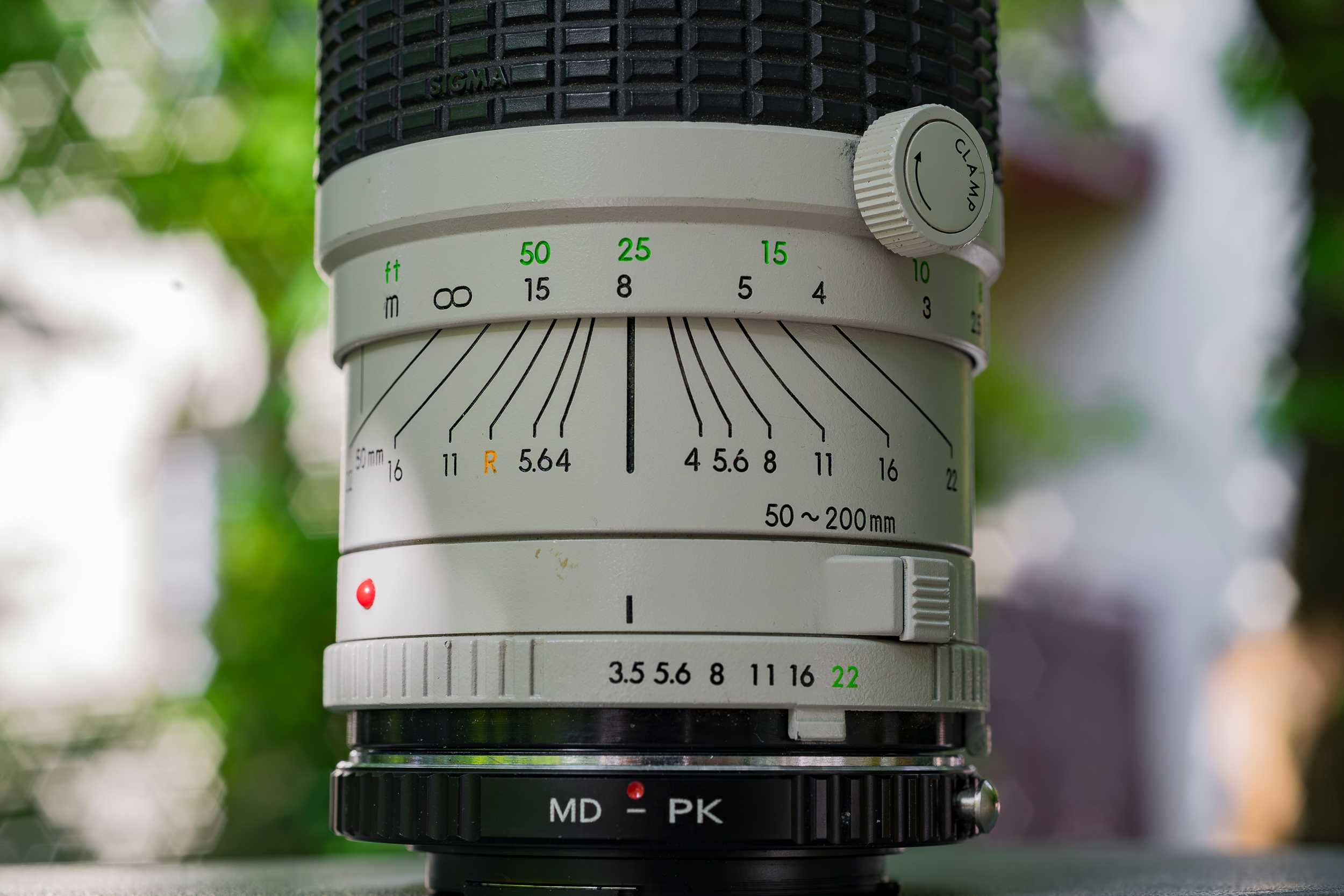 Sigma APO 50-200mm f3.5 Minolta MD Pentax PK Obiektyw adapter