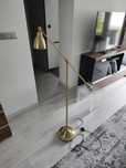 Używana lampa stojąca wys.120-150cm, złota