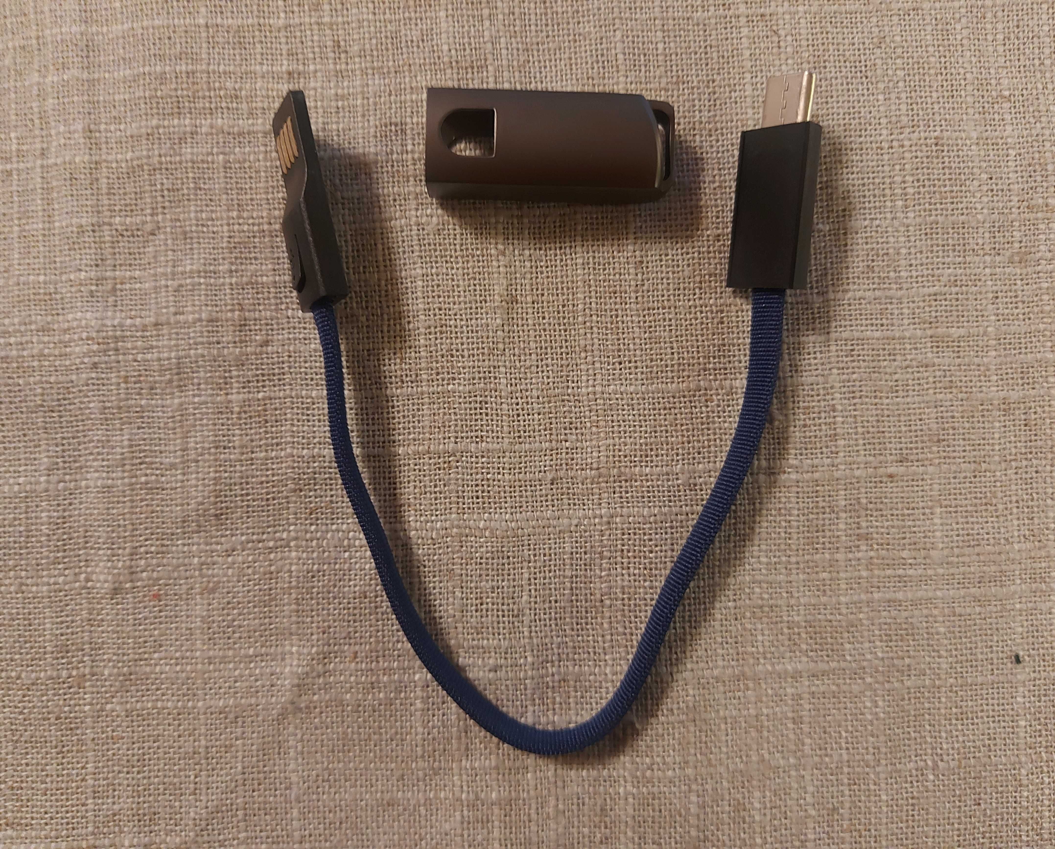 Kabel USB C na USB 20cm NOWY granatowy