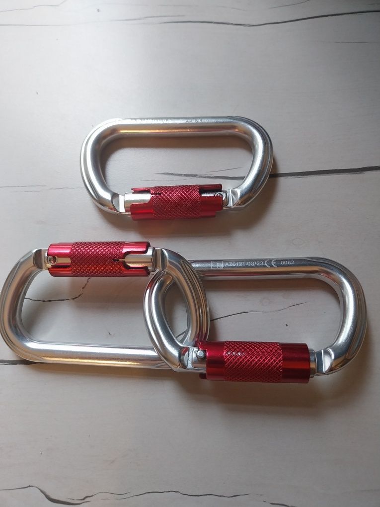karabinki aluminiowe 25 KN