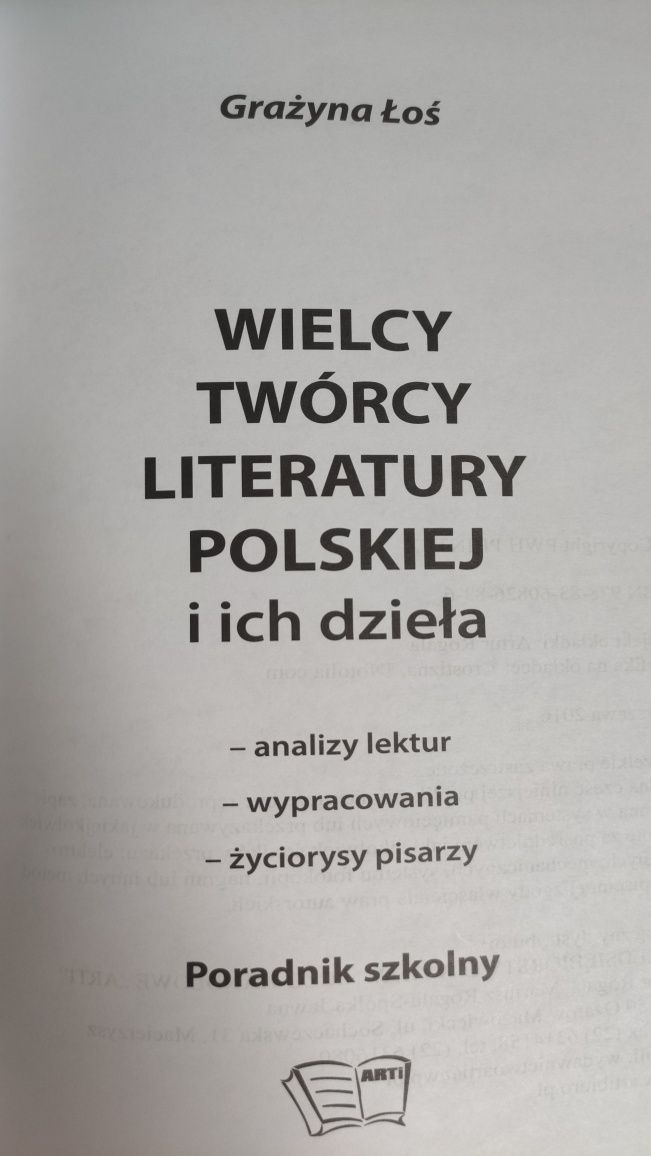 Wielcy Twórcy Literatury Polskiej i ich dzieła