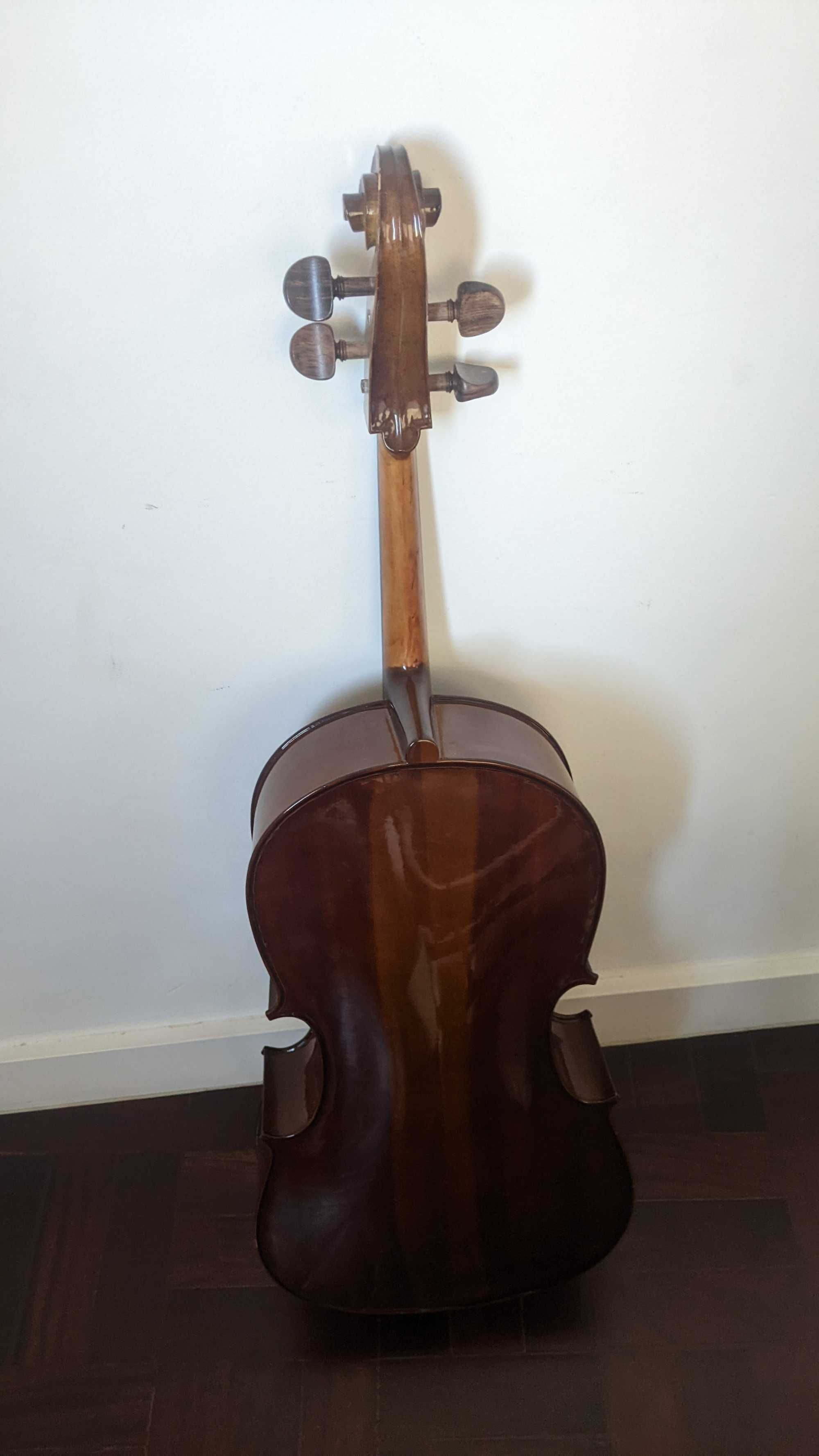 violoncelo 1\4 bom estado + saco almofadado + arco