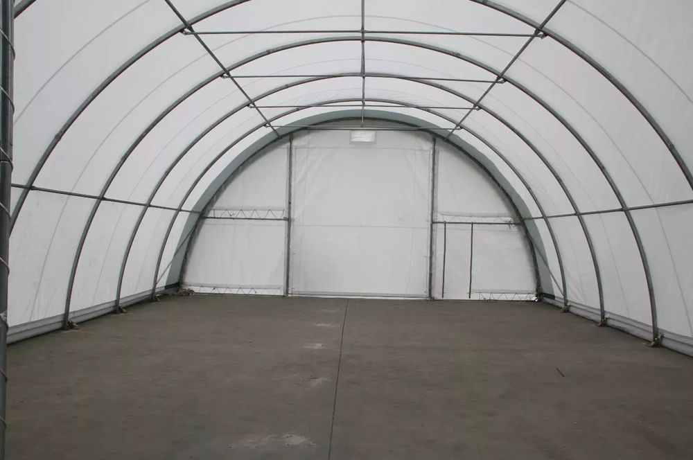 Hala łukowa 9,15x26m Wytrzymała plandeka PVC | magazynowy HIT!