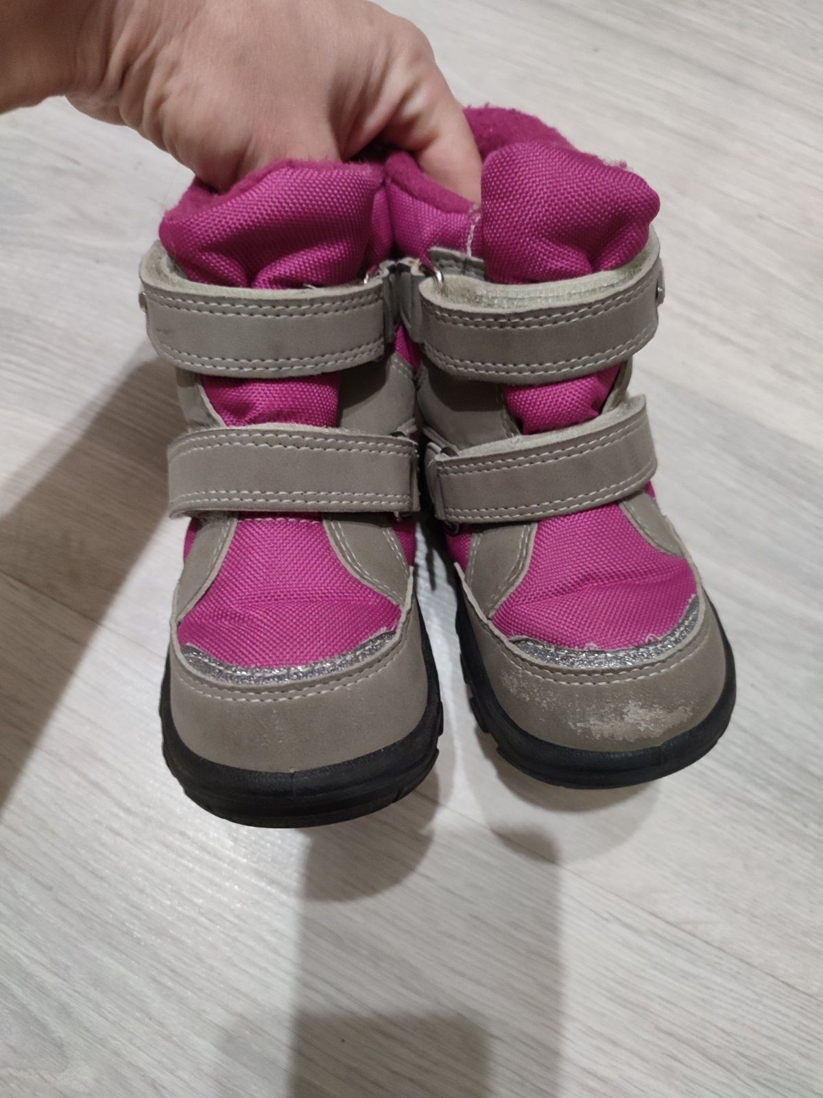 Зимові  теплі сапожки, ботинки, чобітки для дівчинки, 14.5 см устілка