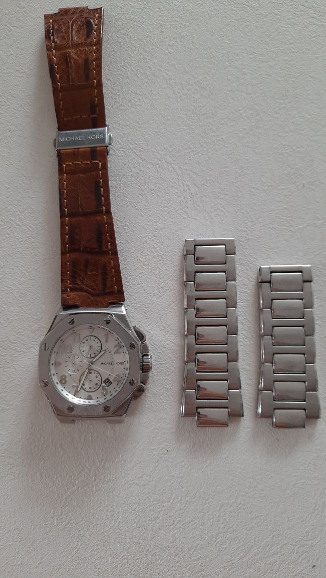 Zegarek Michael Kors MK8197 bransoleta + skórzany pasek na zamówienie