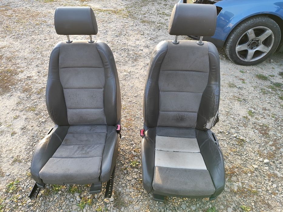 Fotele audi a4 b6 B7 pół skóra alkantara