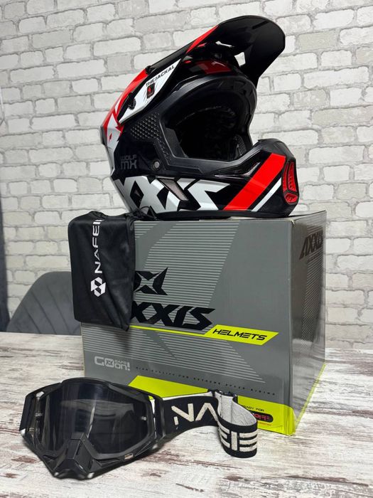 Продам Шлем (кроссовый) AXXIS WOLF Jackal B5 Gloss Red