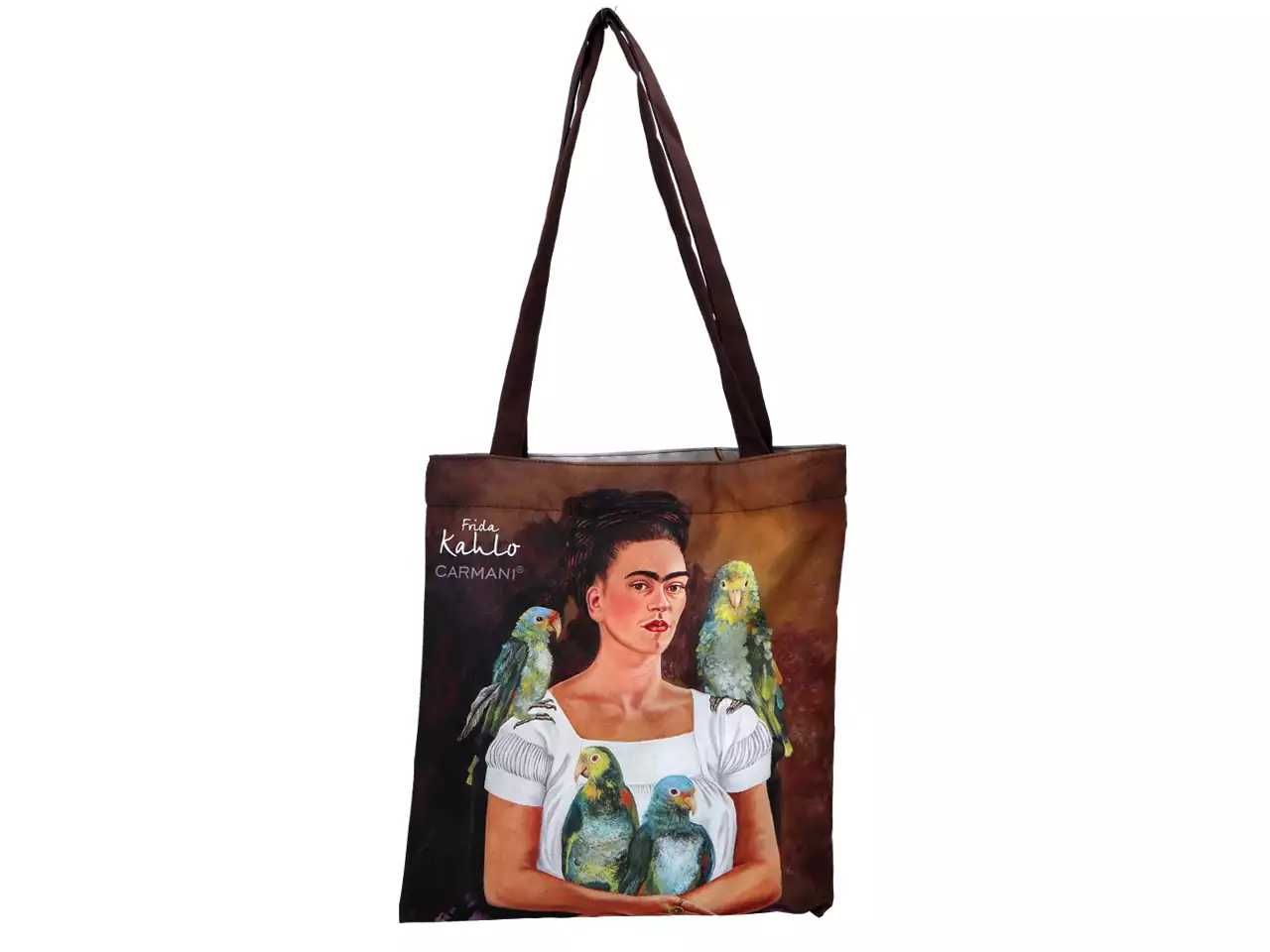 NOWA torba torebka na zakupy shopperka Kahlo Frida Autoportret papugi