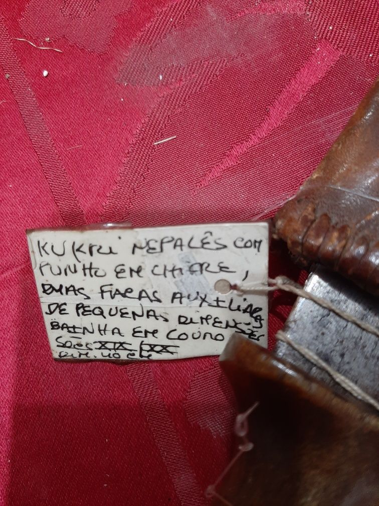 Kukri nepalês com punho em chifre Séc XIX/XX