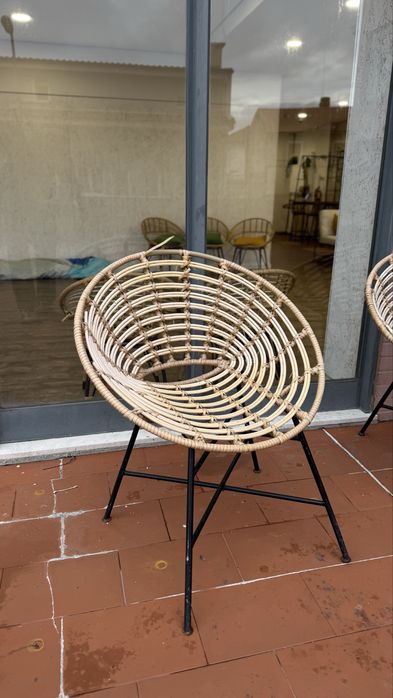 Cadeira de Exterior em Rattan Natural