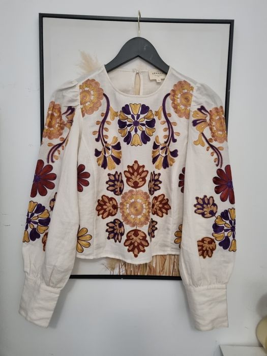 Bluzka koszulowa Sézane s len bawełna