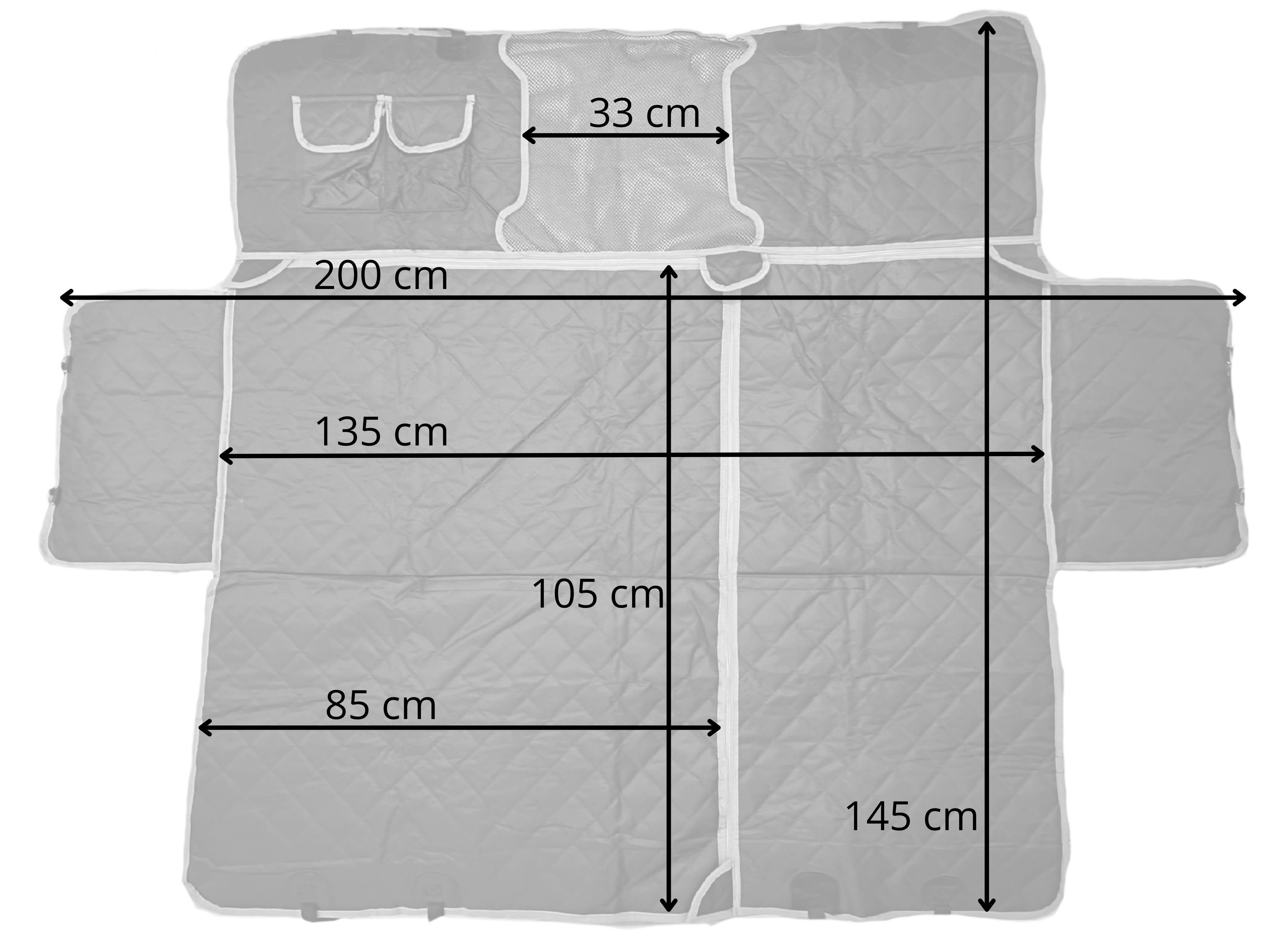 Mata dla psa duża uniwersalna do auta bagażnika 200x145 cm PetHOBBY
