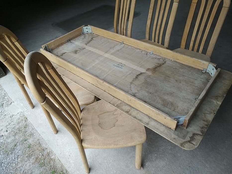 Stół dębowy + 6 krzeseł LITE DREWNO Komplet stół + 6 krzeseł