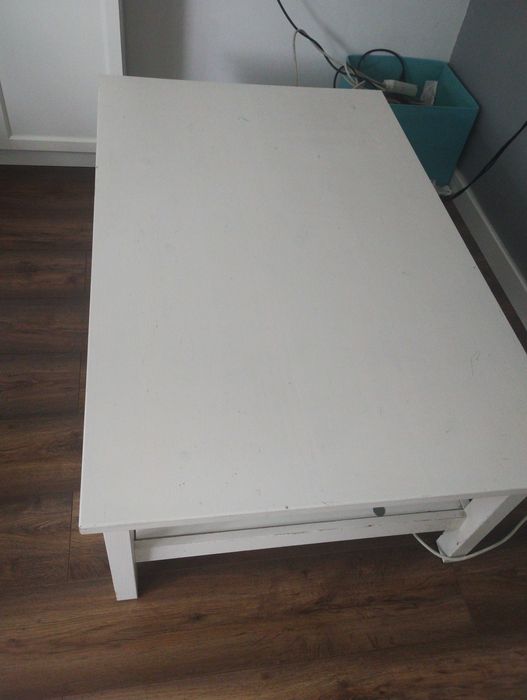 Ława sosnowa biała