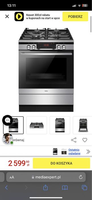 Kuchenka gazowo- elektryczna AMICA super stan 100% sprawna