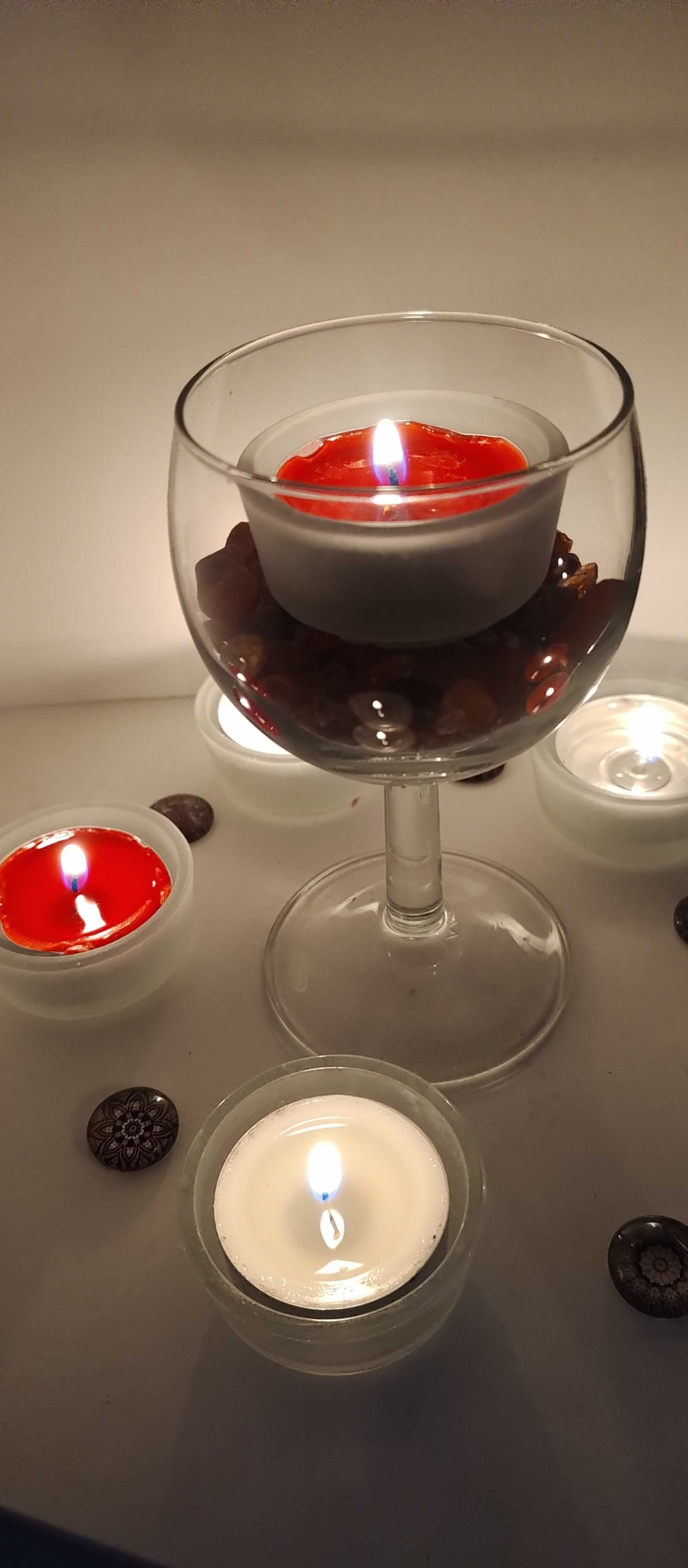 Podstawka pod tealighty  jasna spa sypialnia stół weselny