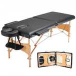 1130 - Cama massagem fisioterapia portátil em madeira