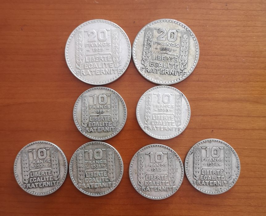 moedas prata 10 e 20 francs Turin (#8)