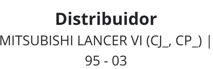 Distribuidor Mitsubishi Lancer