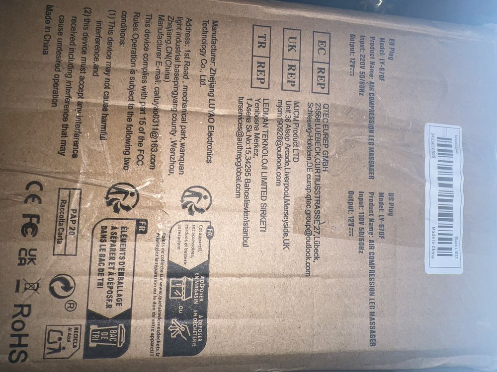 Nogawki do drenażu limfatycznego Fenash LY-670F