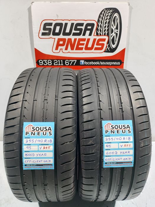 2 pneus semi novos 255-40R18 RFT Good year - Oferta dos Portes
