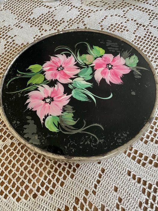 Patera obrotowa taca tortownica vintage