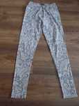 Szare legginsy w czarne kotki koty z kotkami R. 140