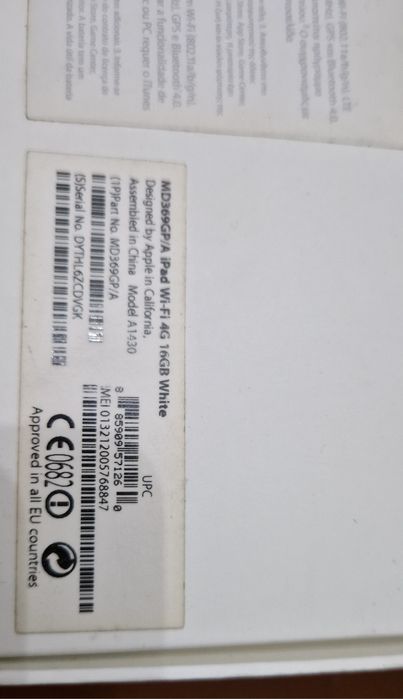 Ipad 3 and 4 Generation Wi-Fi 16Gb models A1430 and A145864584614370435124
