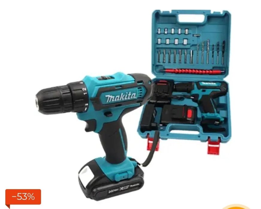 Makita 
Аккумуляторный шуруповерт Makita 550 DWE 24V 5Ah Шуруповёрт Ма