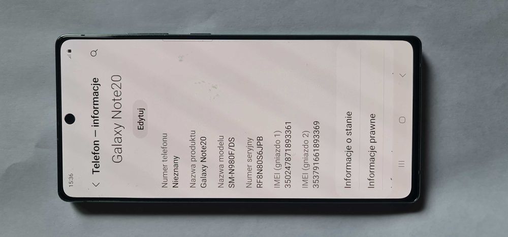 Smartfon Samsung Note 20