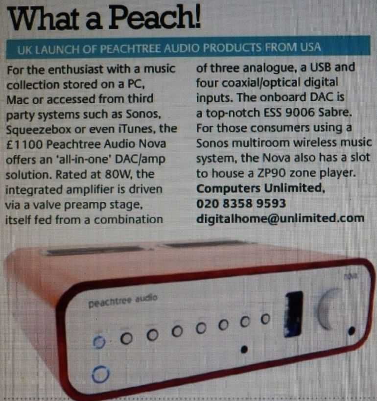 Wzmacniacz stereo peachtree audio Nova