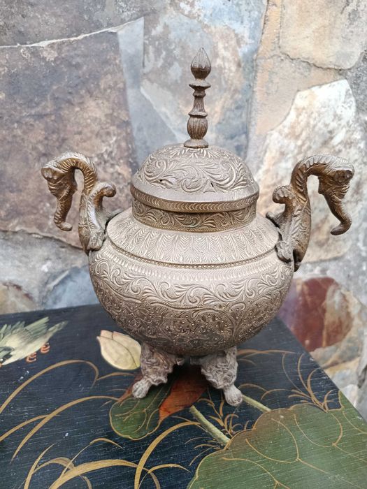 Perfumador Bronze Persa Séc XVIII 23 cm