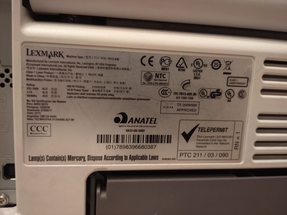 Drukarka laserowa  aktywny duplex lexmark x365dn ksero skaner