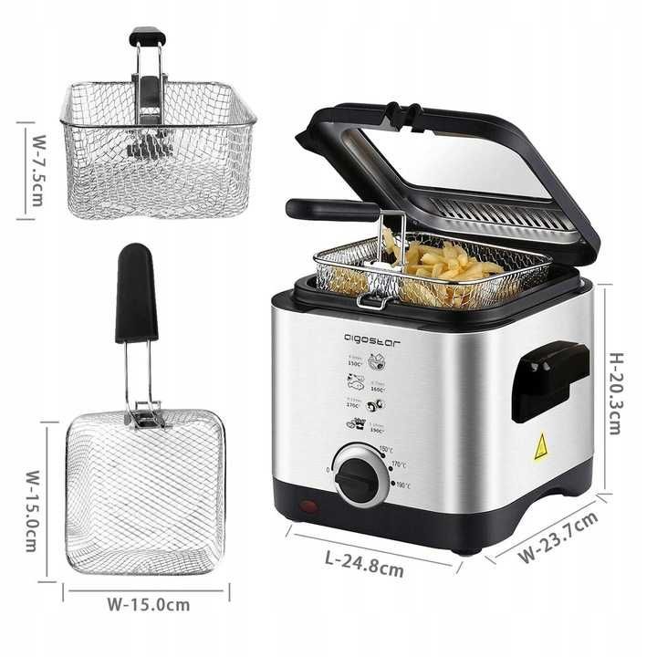 Frytkownica tradycyjna Aigostar Fries 30IZD 1000 W