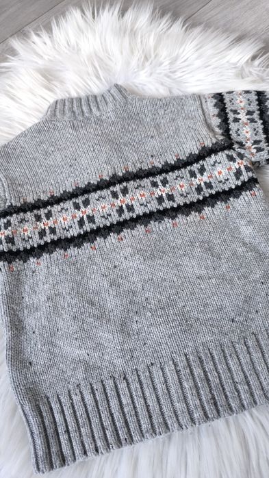 Sweterek sweter chłopiec chłopięcy 104 szary zapinany zimowy Reserved