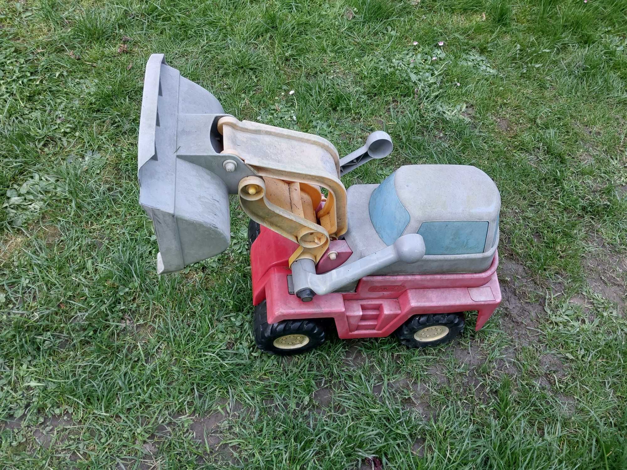 Traktor Big Jimmy na pedały z przyczepką,wywrotką+mała koparka jeździk