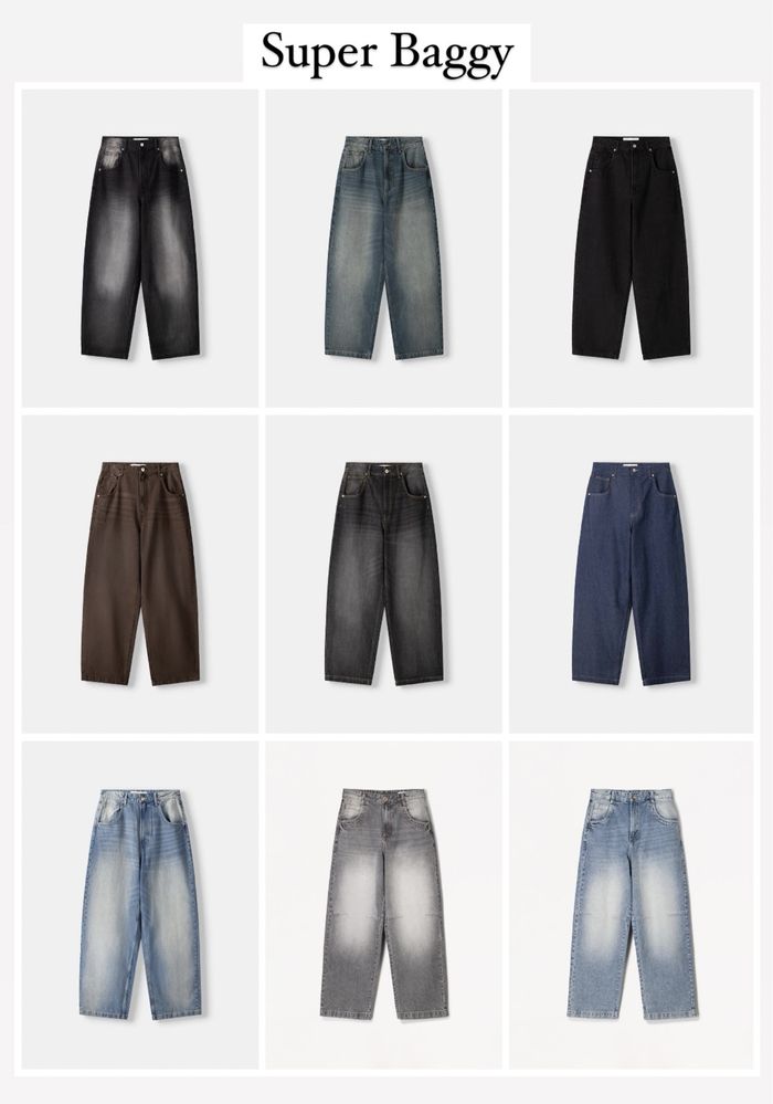 Bershka Mega Baggy Skater Jeans Jnco джинси бершка мега беггі скейтер